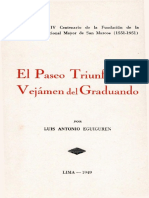 El Paseo Triunfal y El Vejamen Del Graduando