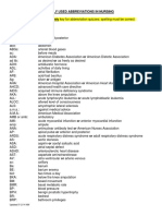 Commonly Used Abbreviations in Nursing