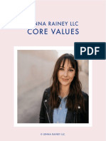 Jenna Rainey - Core Values
