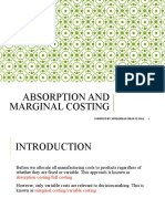 Absorption and Marginal Costing