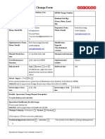 Operational Change Form: To Make Battery Test