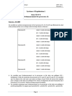 Systèmes D'exploitation 1 Série TD N°3 Ordonnancement Des Processus