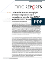 Differential Human Urinary Lipid Profiles Using Various Lipid-Extraction Protocols: MALDI-TOF and LIFT-TOF/TOF Analyses