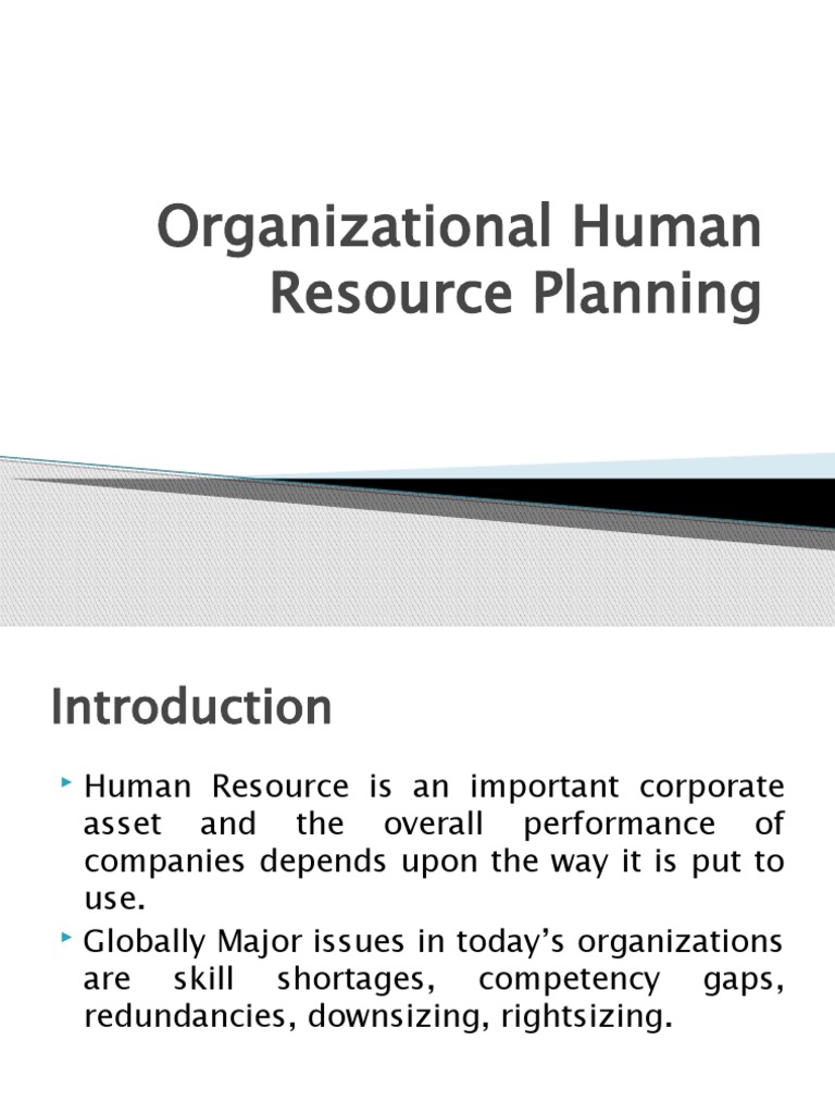 Organizational Human Resource Planning | PDF | Human Resources ...
