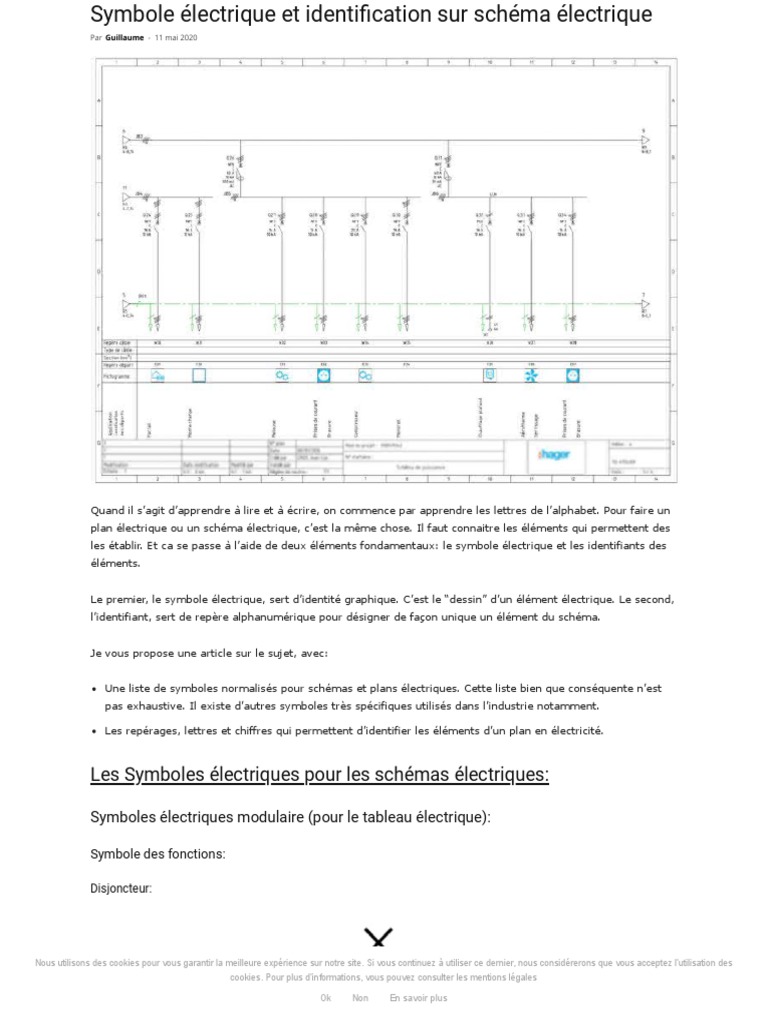 Comment Representer Un Disjoncteur Sur Un Schéma Léectrique Symbole Électrique Et Identification Sur Schéma Électrique | PDF |  Interrupteur | Puissance (physique)