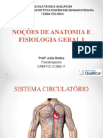 Aula 7 - Noções de Anatomia e Fisiologia Geral I - SISTEMA CIRCULATÓRIO