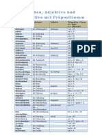 Verben Adjektive Und Substantive Mit Prapositionen PDF