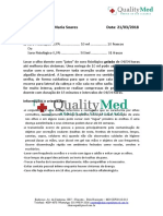 Receituário médico para conjuntivite