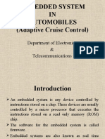 Embedded System IN Automobiles (Adaptive Cruise Control) : Department of Electronics & Telecommunications