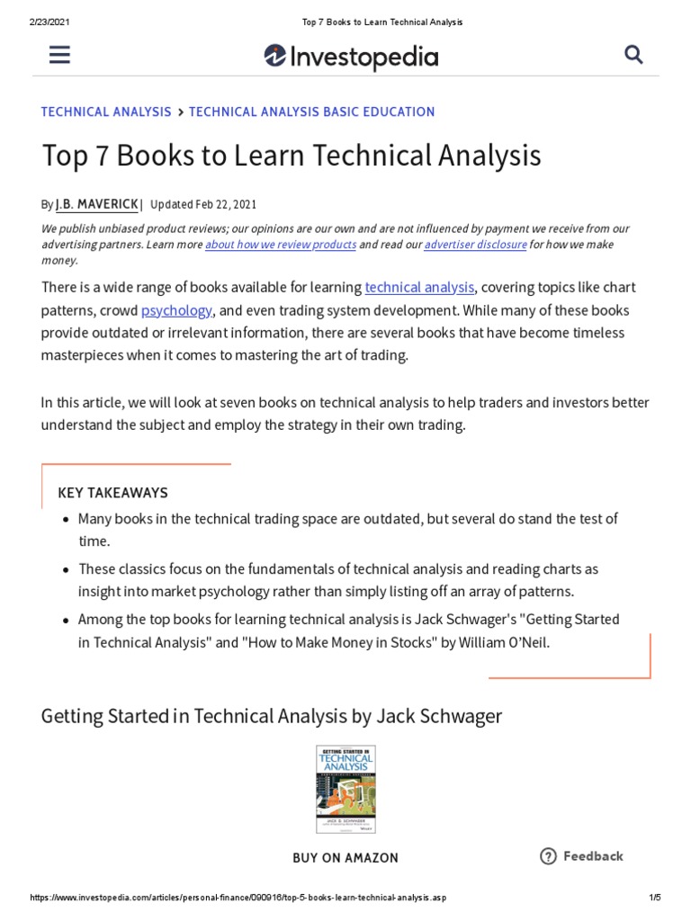 Top 7 Books To Learn Technical Analysis