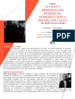 Sílabo - Cursos Luchas y Resistencias Políticas en Michel Foucault - Mg. Jesús Ayala-Colqui