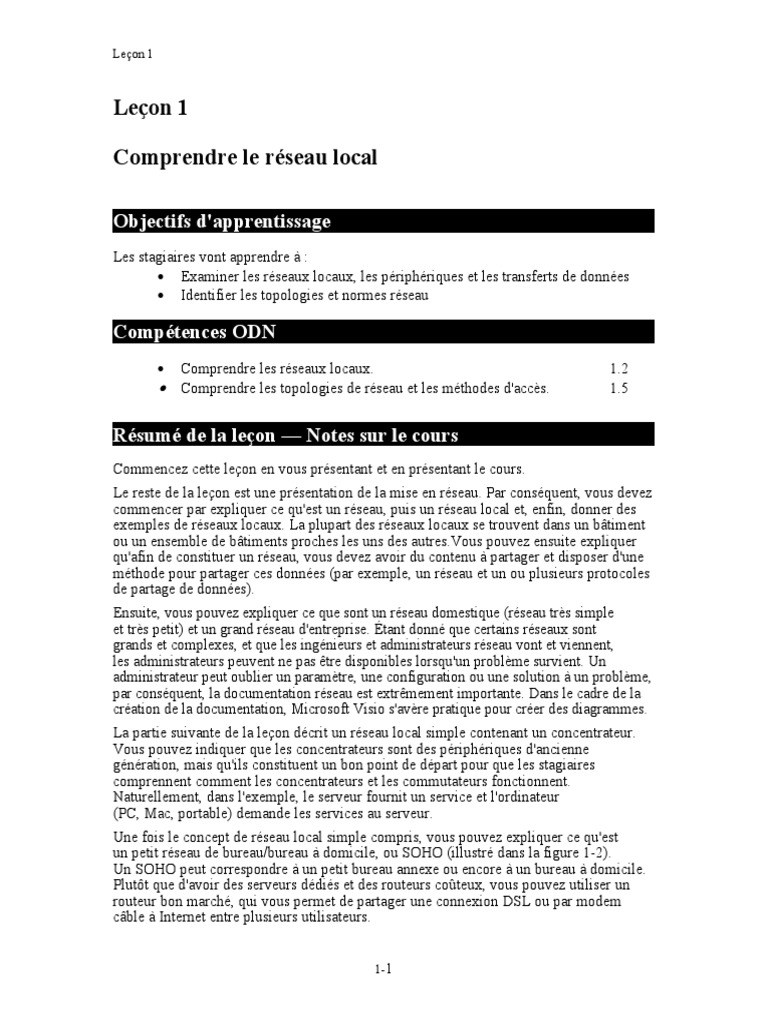 Introduction aux réseaux locaux et topologies | PDF | Serveur ...