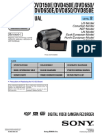 Service Manual: DCR-DVD150E/DVD450E/DVD650/ DVD650E/DVD850/DVD850E