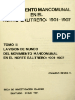 Ximena Cruzat. El Movimiento Mancomunal en El Norte Salitrero 1901-1907. Tomo II