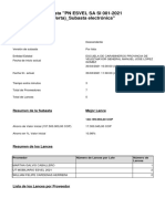 Informe de la Subasta PN ESVEL SA SI 001-2021