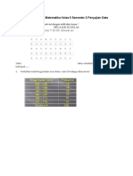 Soal Penilaian Harian Matematika Kelas 5 Semester 2 Penyajian Data Tunggal