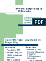 Hamburger Wars: Burger King vs. Mcdonald'S: Debate Introduction & Research: by Glenn Stewart