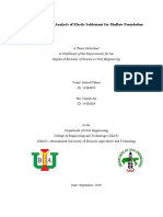 Finite Element Analysis of Elastic Settlement For Shallow Foundation