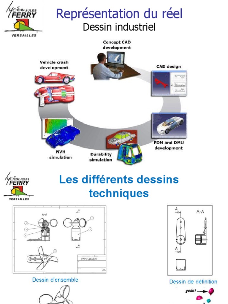 Dessin industriel : Techniques et exercices | PDF | Dessin technique ...
