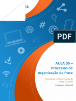 Processos de organização da frase