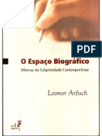 ARFUCH, Leonor O Espaço Do Biográfico