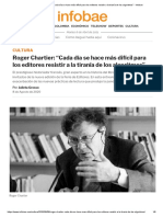 Roger Chartier - "La Tiranía de Los Algoritmos" 2020 - Infobae