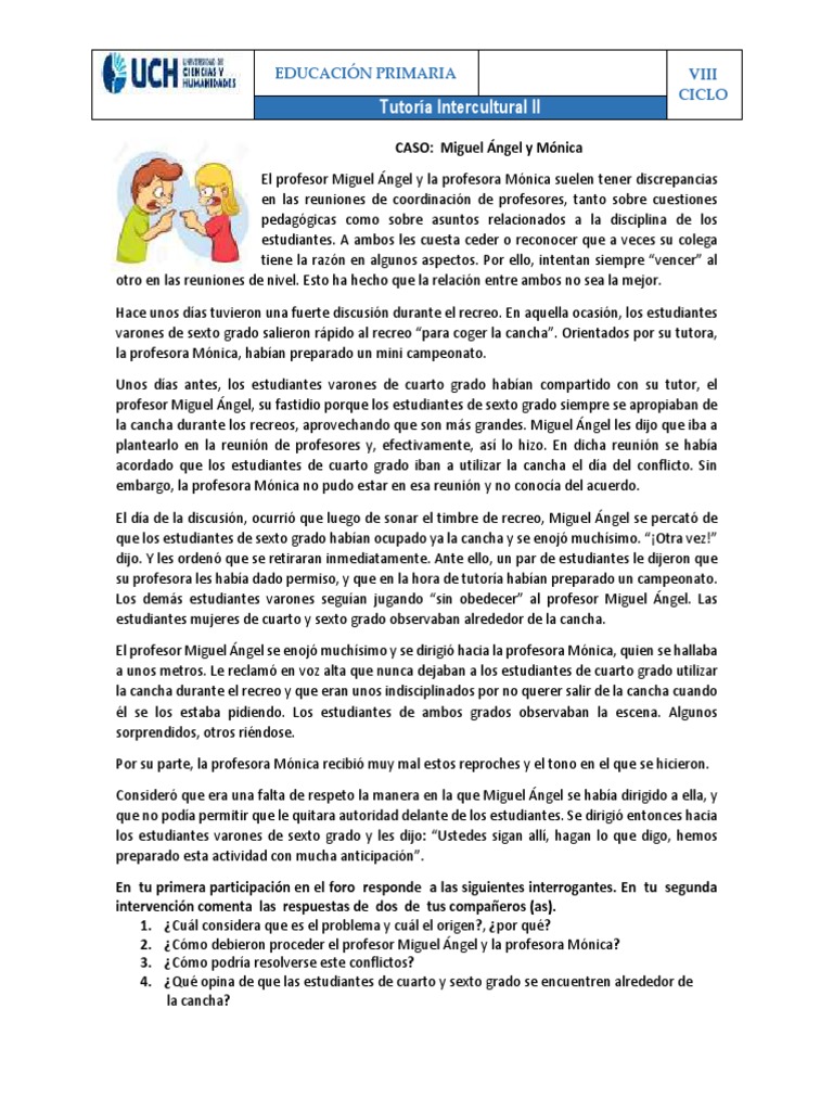 CASO de Miguel Ángel y Mónica | PDF