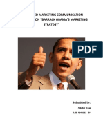 Integrated Marketing Communication Assignment On "Barrack Obama'S Marketing Strategy"