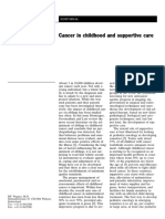 Cancer in Childhood and Supportive Care
