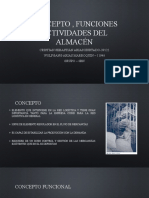 Concepto , funciones actividades del almacén