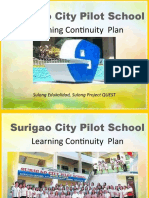 Learning Continuity Plan: Surigao City Pilot School