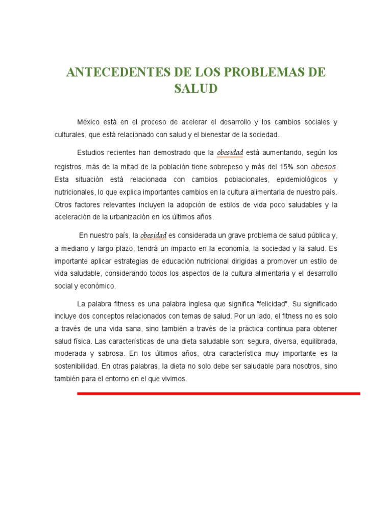 Antecedentes De Vida Saludable