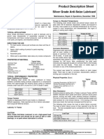 Product Description Sheet Silver Grade Anti-Seize Lubricant: Maintenance, Repair & Operations, December 1998