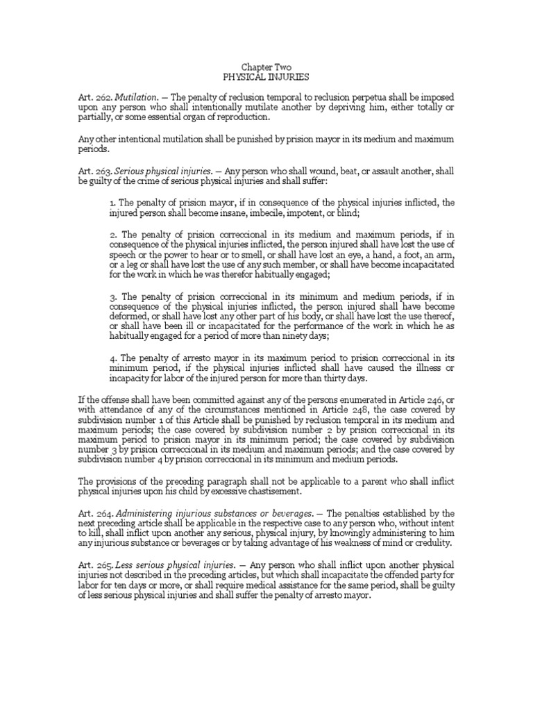 Physical Injury Cases in the Philippines | PDF | Prosecutor | Double ...