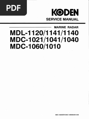MDL 1120 (MDC 10xx) Service | PDF