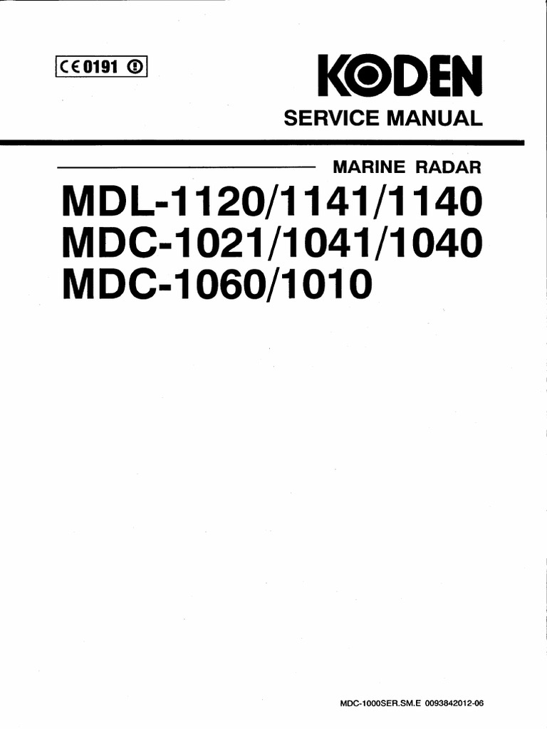 MDL 1120 (MDC 10xx) Service | PDF 