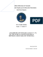 Analisis de Los Titulos de La Constitucion