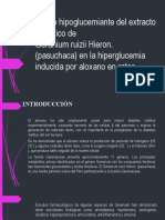 Efecto Hipoglucemiante Del Extracto Etanólico de