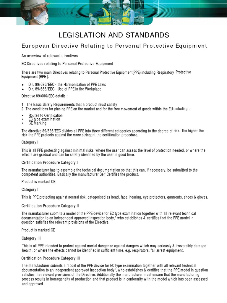 Legistation and Standards European Directive Relating To Personal ...