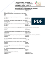 Soal Tematik Kelas 5 Tema 5 Mapel SBDP