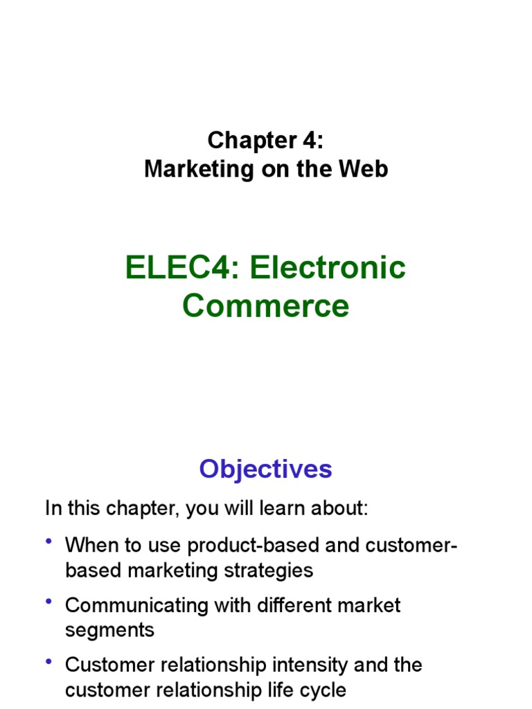 Chapter 4. Marketing On The Web | PDF | Market Segmentation | Web ...