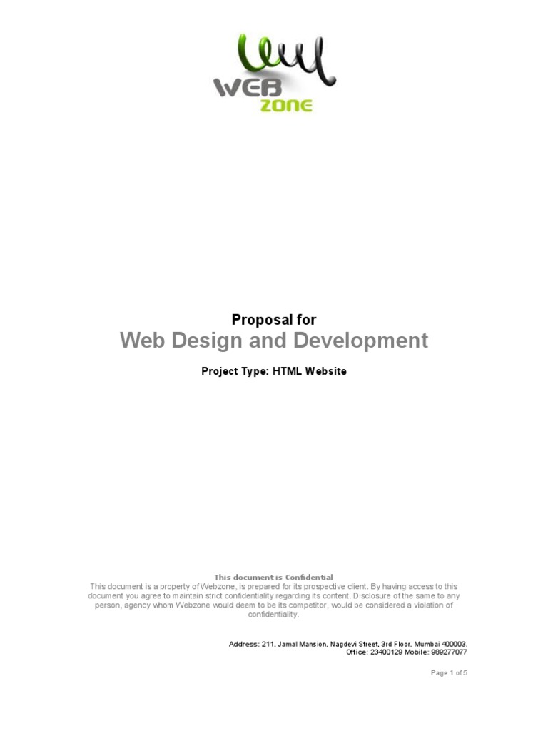 Website Proposal | PDF | Web Design | Websites