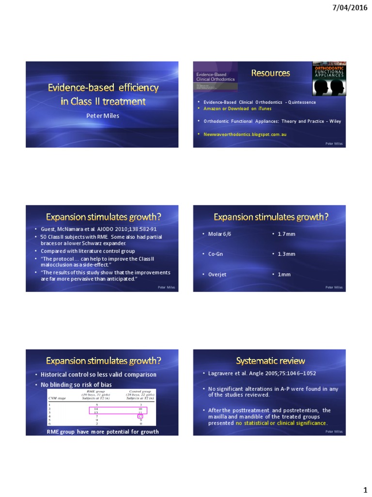 AAO Miles Peter - Evidence-Based Efficiency in Class II Treatment | PDF ...