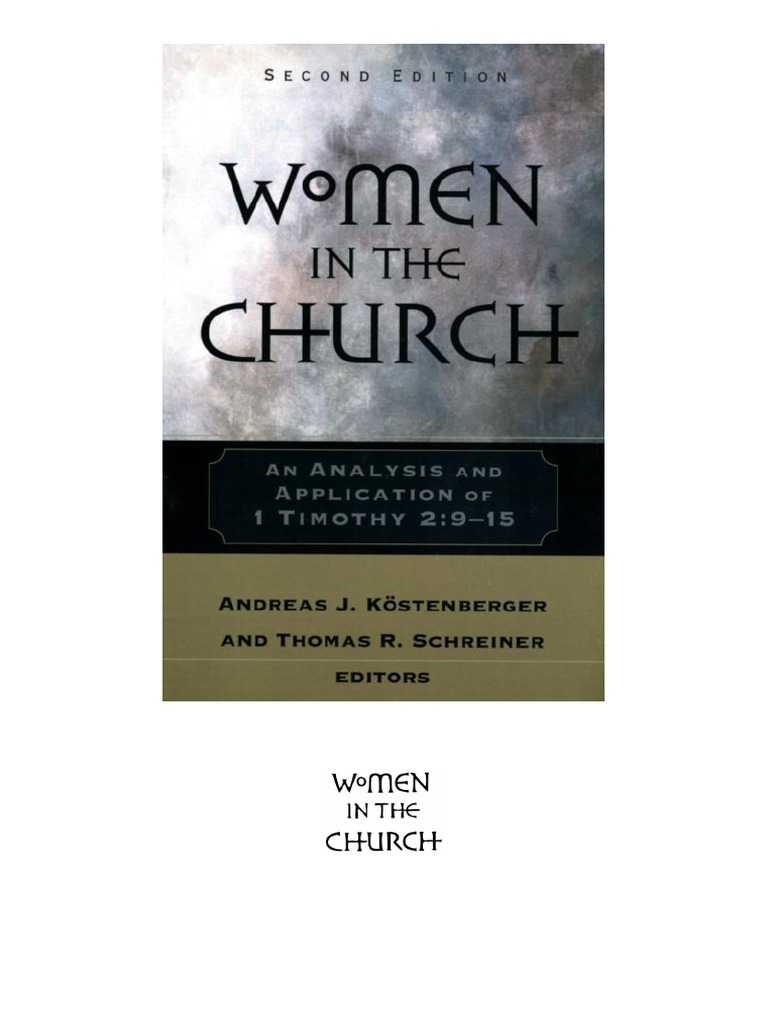 Mujeres en La Iglesia. ANDREAS J. KOSTENBERGER Y THOMAS R. SCHREINER, PDF, Virginidad