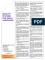 Quality management system requirements for any organization