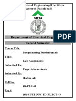 NFC Institute of Engineering Programming Fundamentals Lab Assignments on C Structures