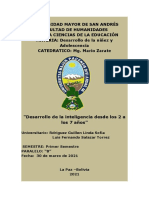 Monografia Desarrollo Intelectual de 2 A 6 Años