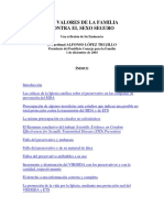 LOS VALORES DE LA FAMILIA CONTRA EL SEXO SEGURO