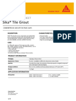 Sika® Tile Grout: Product Data Sheet