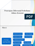 Penerapan Diferensial Sederhana Dalam Ekonomi